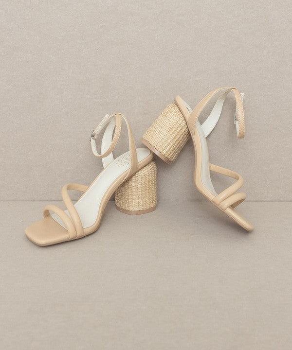 Alaia - Strappy Raffia Heel Sandal - The Lelia