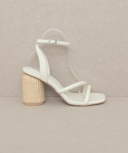 Alaia - Strappy Raffia Heel Sandal - The Lelia