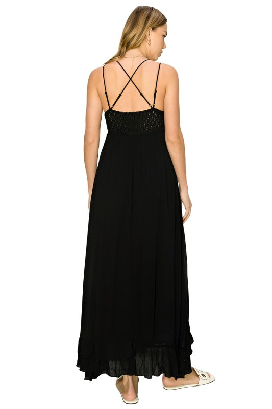 In Love Bustier Lace Maxi Dress